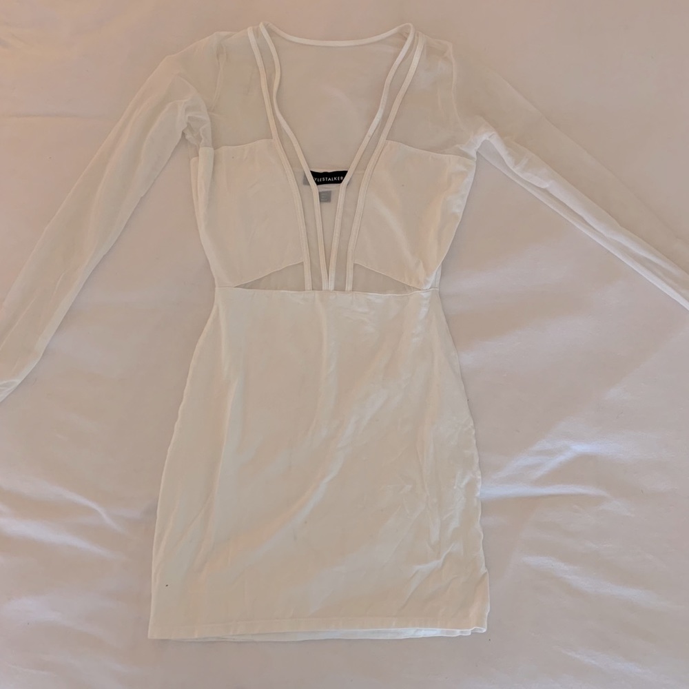 STYLESTALKER White Body Con Detailed Dress